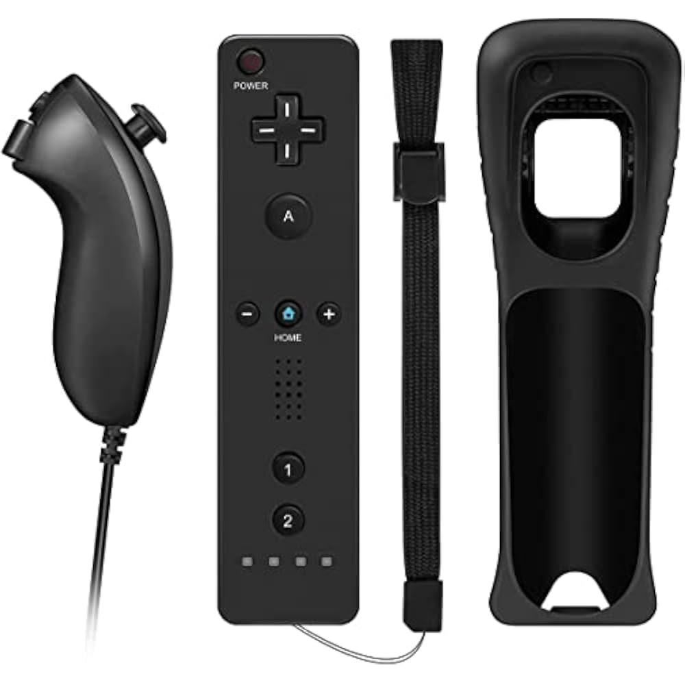 Wii Remote Nunchuck Wii Controller Console Joystick Remote Game Set Motion Plus Speaker with CMOS...