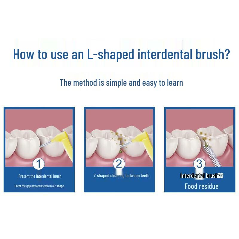 FAWNMUM New Hulong 2 L-Shape 0.6mm Interdental Brushes