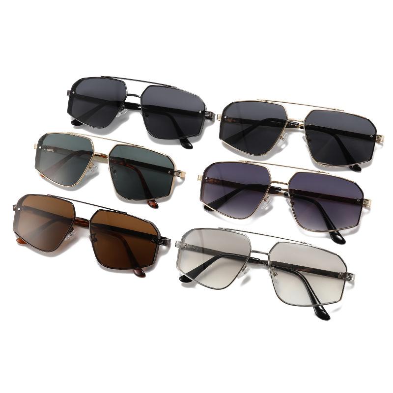 Metal frame beam large frame personalized sunglasses fashion men's and women's sunglasses European and American trade