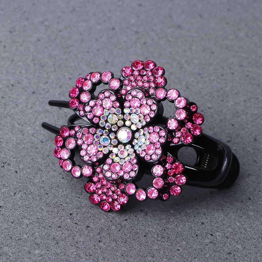 Headdress Hair Clip Rhinestone Hair Claw Hair Accessories Ponytail Holder Flower Duckbill Clip