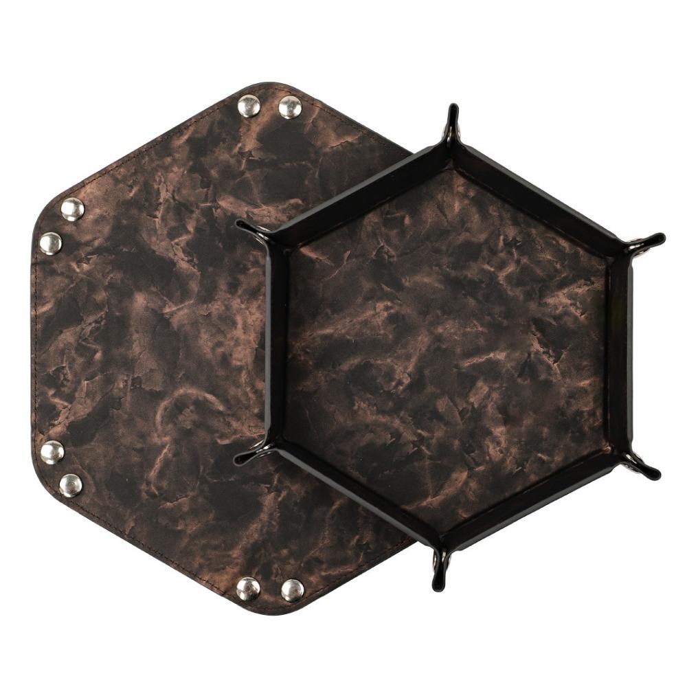 

Шестиугольный складной ящик для хранения Двусторонняя ключница Новый ящик для хранения мелочей Стол темно серый