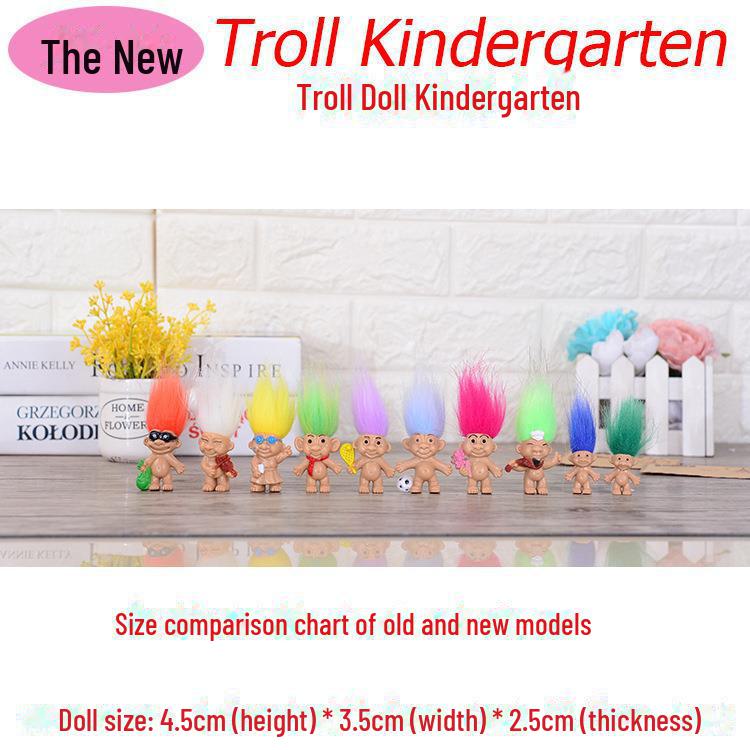 Retro Troll Doll: 8 Unique Styles - Furry & Injection Molded Indian Design