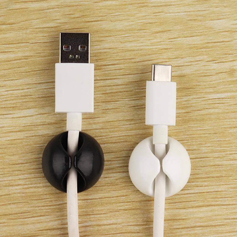 Round Cable Organizer: Wire and Data Cable Storage Clips for Desktop Management