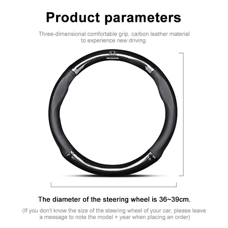 XR Car New Honda Car Steering Wheel Cover Breathable Anti Slip PU Leather Steering Cover For Honda CRV Accord Mugen Prelude FI