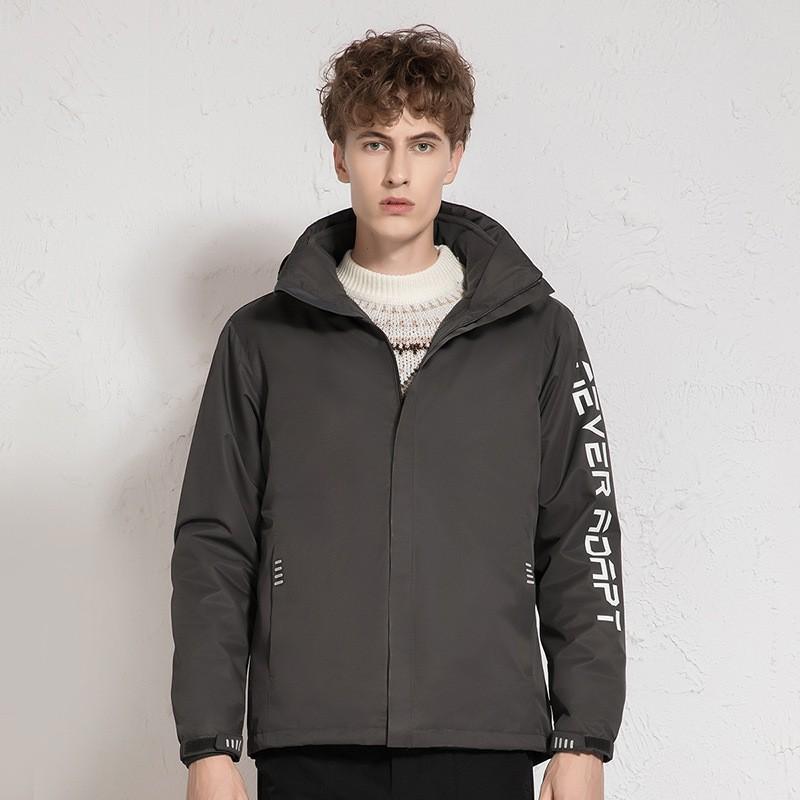 Men Women 3-in-1 Detachable Fleece Jacket Outdoor Hiking Camping Ski Windproof Warm Breathable Coat