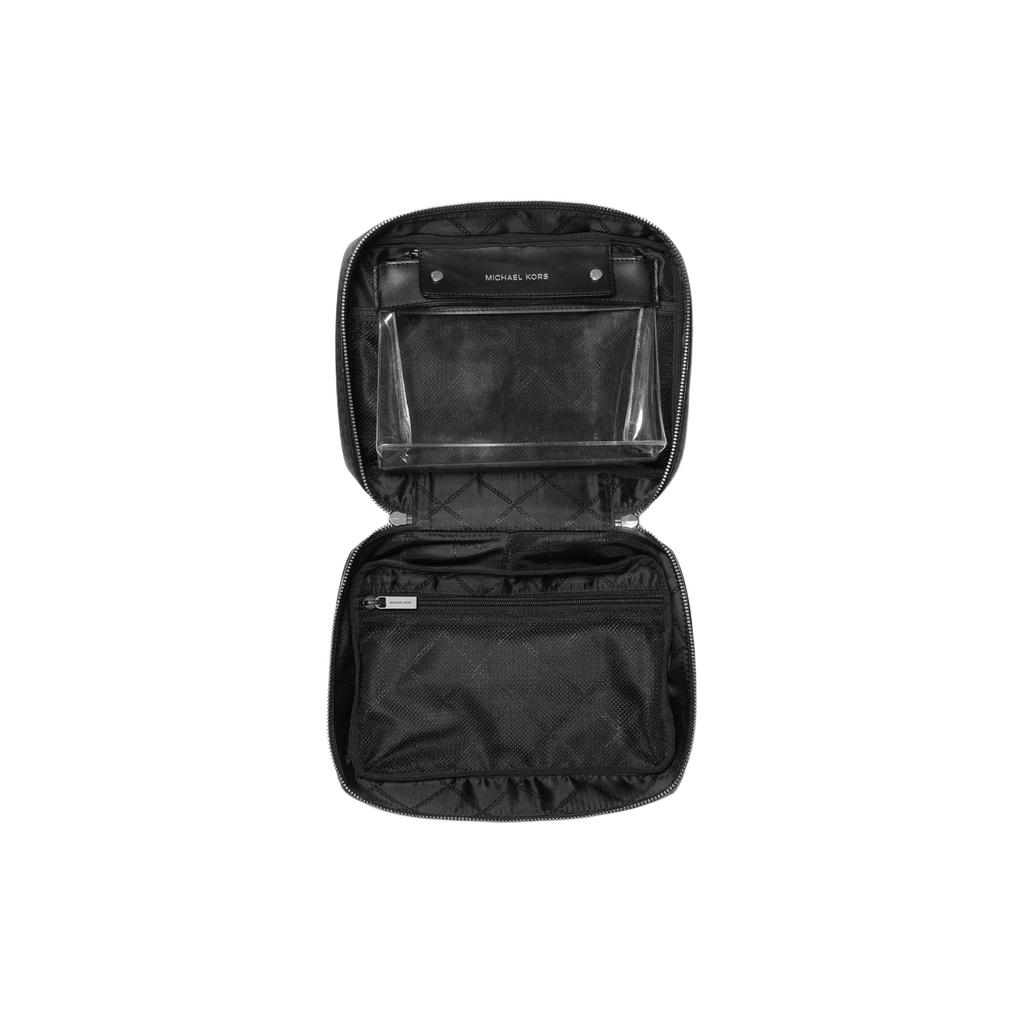Michael Kors Hudson Artificial Leather Toiletry Bag Men's Black 33S4LHUN8B-BLACK