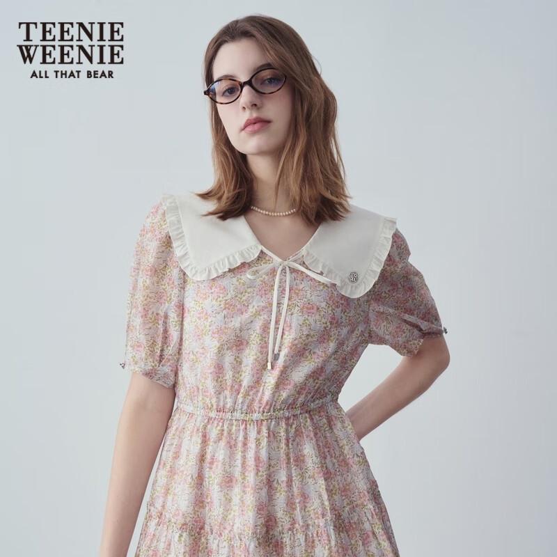 Teenie Weenie Women's Doll Collar Floral Tencel Blend Dress