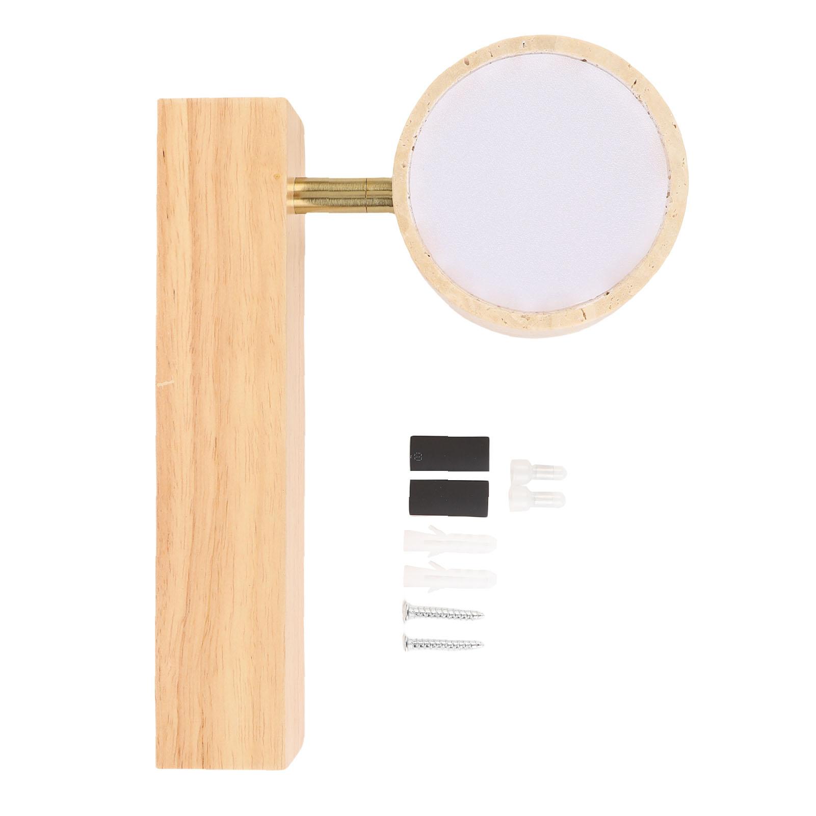 

Светодиодный настенный светильник Вращение Теплый свет Настенные бра с жестким подключением Лампа для спальни Дерево грецкого ореха Wood Color