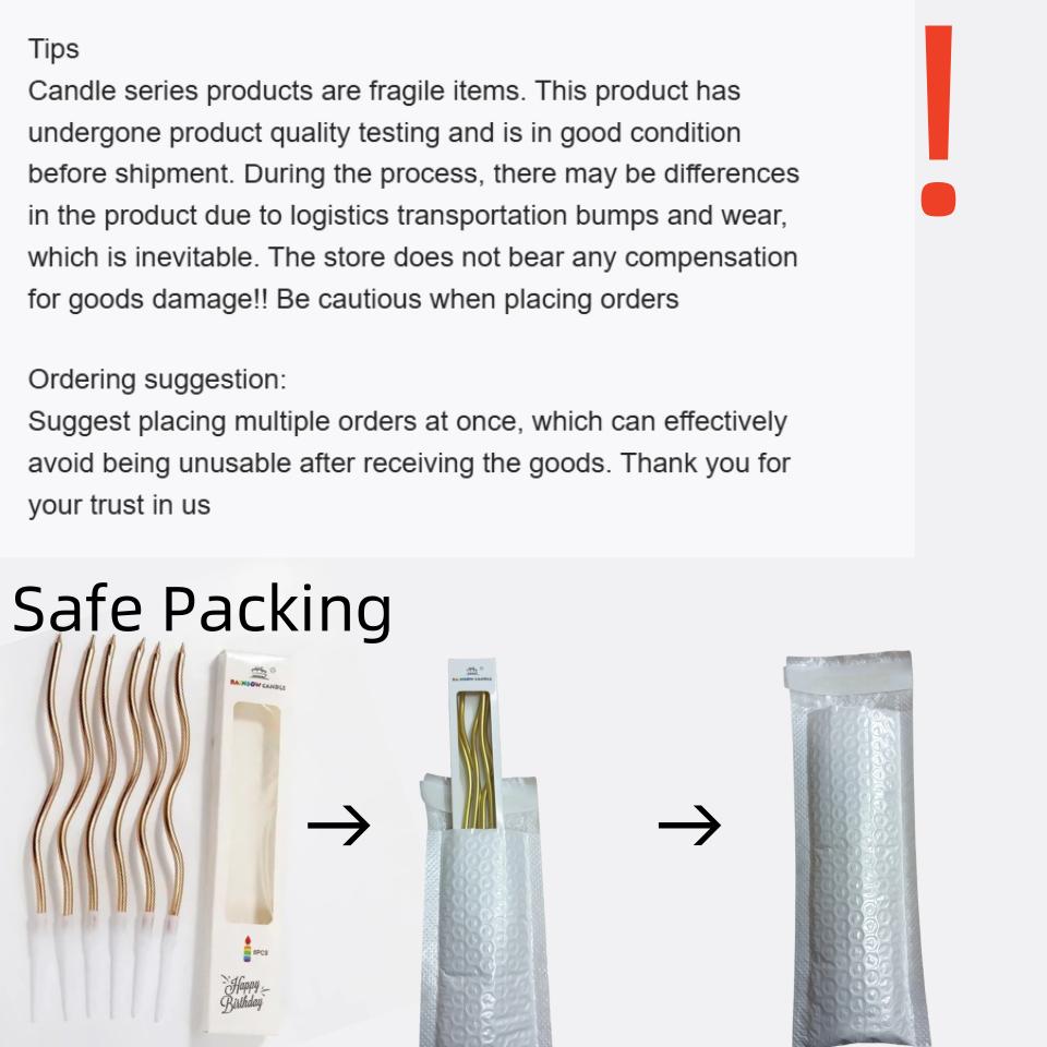 6/12 /36/72pcs/20setBirthday Candles Spiral Cake Candles  Long Thin Cake Candles For Wedding Party And Cake Decoration