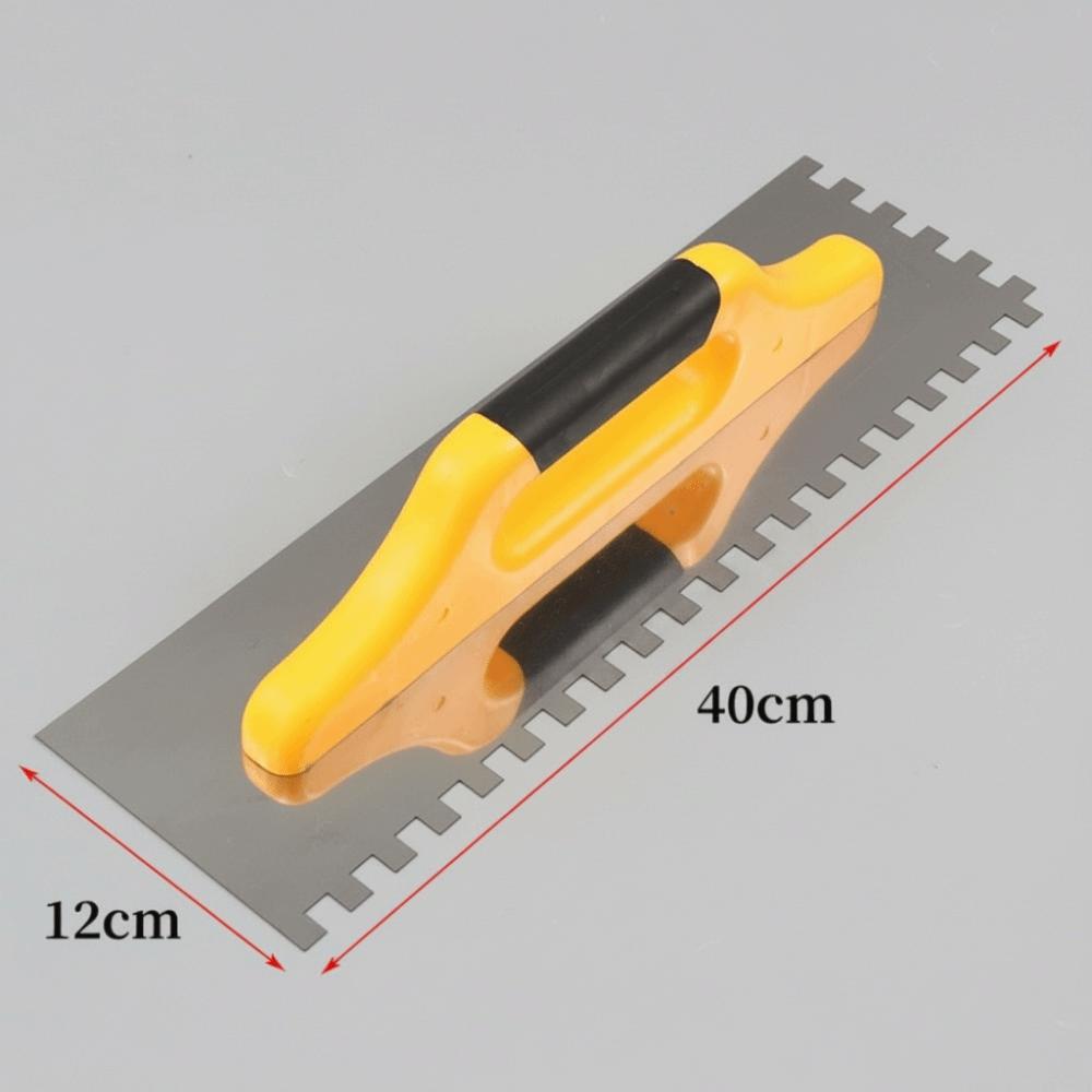 Durable Square Notch Trowel Comfort Grip Handle Masonry Trowel Stainless Steel Trowel  Floor Tiling