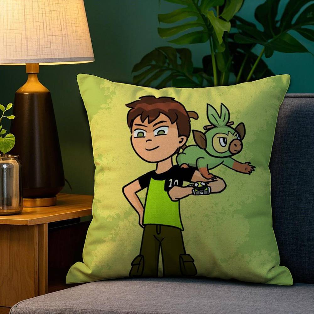 Kreskówka B-Ben 10 Fajne Poszewka na Poduszkę Sofa Salon Sypialnia Dwustronny Nadruk Kwadratowa Poduszka Poszewka na Poduszkę do Drzemki