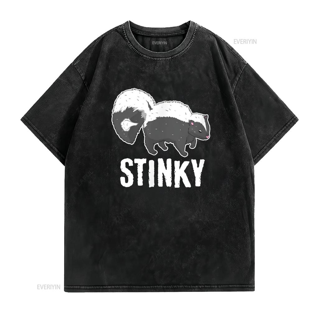 Stinky Skunk Smell Polecat Mammal Animal Lover Kids T Shirt vintage Washed homme Versatile Unisex Breathable fashion Stretched