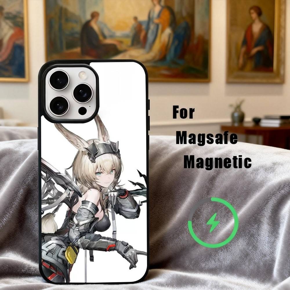 

A-Arknight-T E-Enfield G-Game Чехол для телефона iPhone17,16,15,14,13,12,11 Plus,Pro Max Магнитный для Magsafe Беспроводная зарядка iPhone13