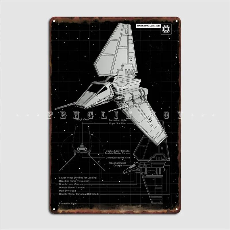 Shuttle Lambda Metal Sign Club Party Club Bar Printing Wall Decor Tin Sign Poster 20x30cm