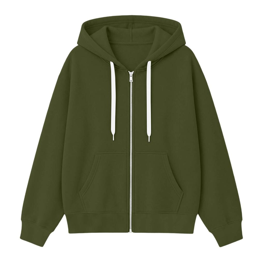 Women's Casual Zip Up Hoodie Sweatshirt with Pockets for Everyday Wear