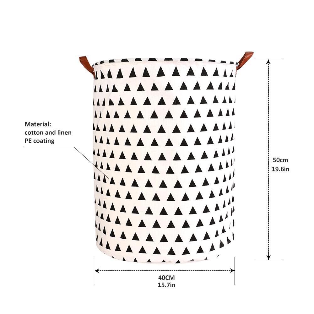 

Большая корзина для белья, водонепроницаемая корзина для хранения грязной одежды, корзина для игрушек, хлопковая льняная ткань, переносная корзина для грязной одежды, органайзер для комнаты A-2