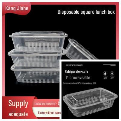 Kapaklı Kalınlaştırılmış Dikdörtgen Tek Kullanımlık Yemek Kabı - Gıda Sınıfı, Paket Servis ve Kızarmış Et İçin Mükemmel, Ücretsiz Kargo Dahil