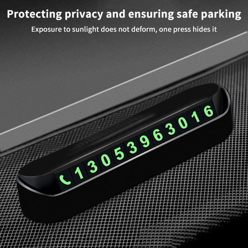 1Pc Car Temporary Parking Card Phone Number Card Plate Telephone Number Car Park Stop Automobile Accessories