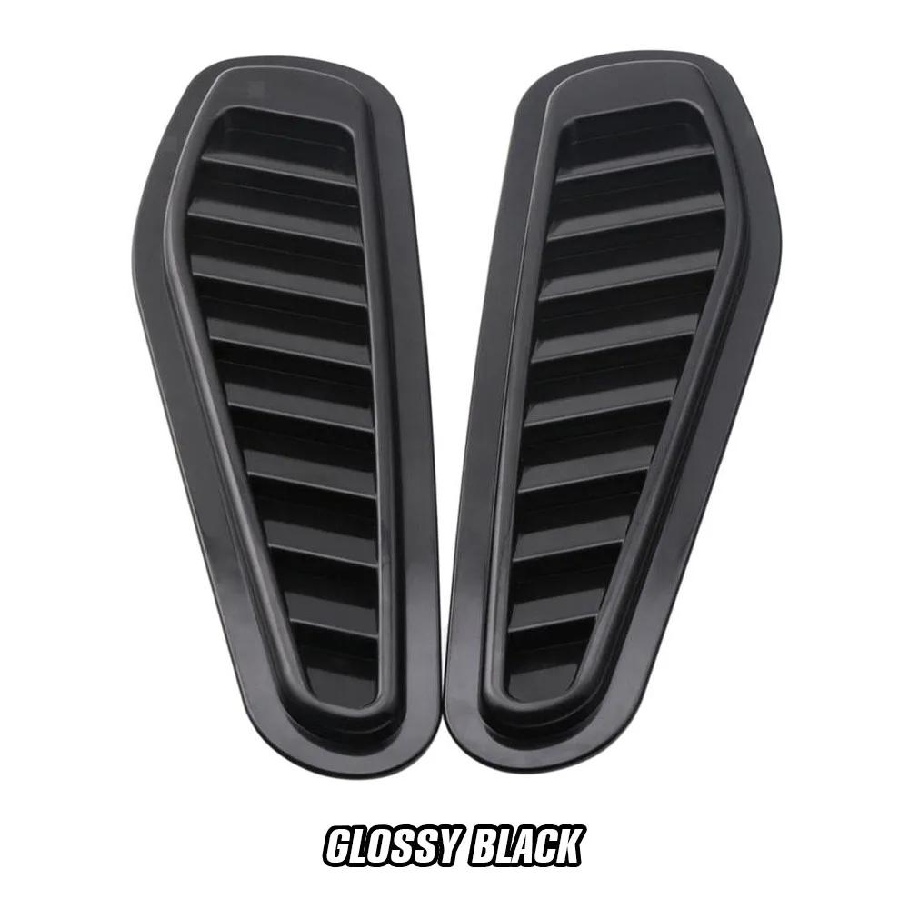 

2 шт. вентиляционное отверстие капота двигателя Universal Motors, автомобильное поддельное украшение для воздуховыпускного отверстия, модификация воздухозаборника, аксессуары для капота чёрный