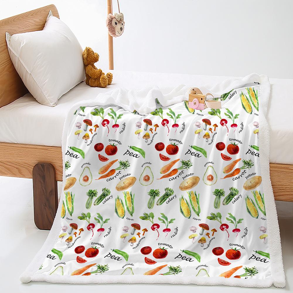 Blanket Fruit Vegetable Blanket Lamb Fleece Crystal Fleece Blanket Blanket Universal