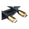 SECOMP Premium HDMI Cable with Ethernet 2m Double Shielding Black Nylon Supports 4K