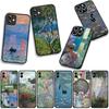 Pour Samsung Galaxy A36 A17 A26 A07 A35 A54 A53 A13 A33 A34 S8 S20 S21 FE S10 Plus Coque Claude Monet Impressionnisme Nénuphar Chat