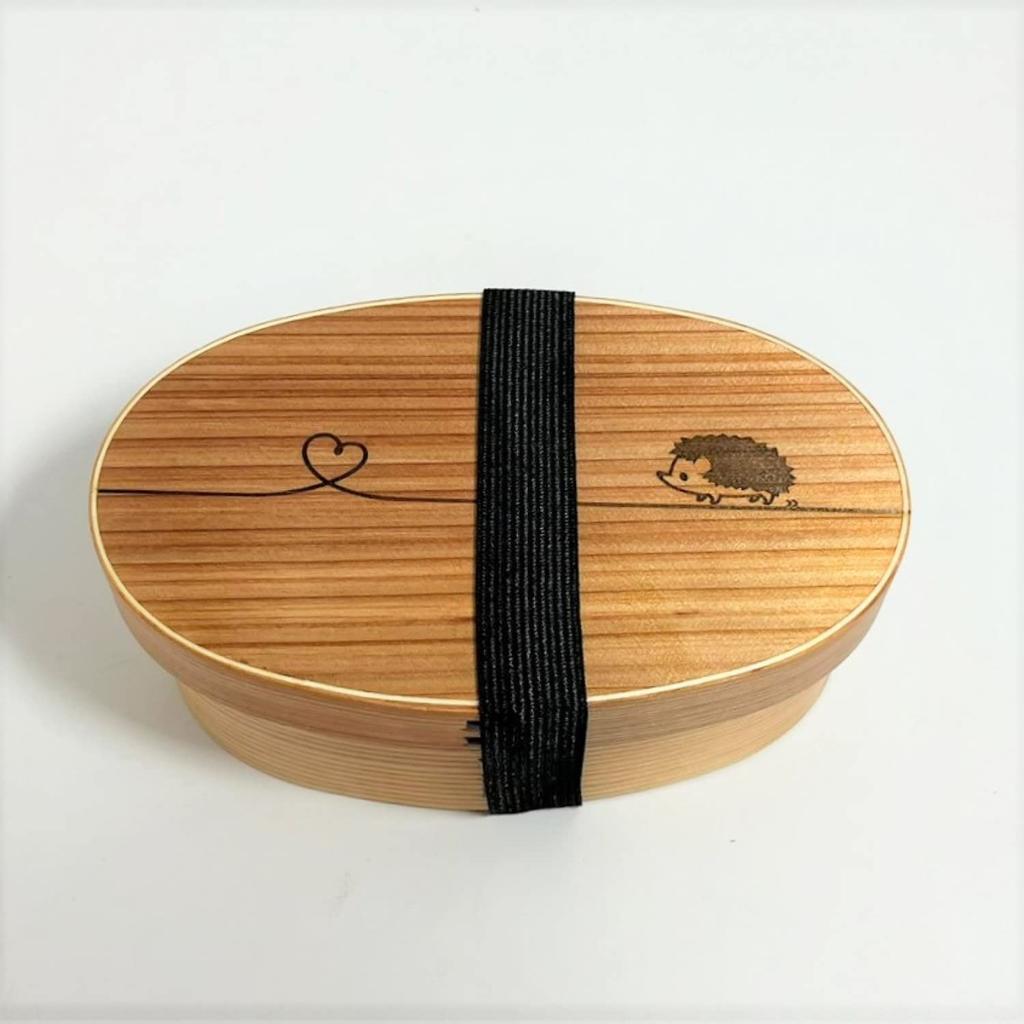 Kanoryu Design Knotted Hedgehog Magewappa Lunch X 10 X 6 - - Box, Small, Approx. 16.5 Cm, S21-31-6s