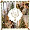 Tree Topper 3D Snowflake Christmas Star Tree Topper Lightweight Metal Decorations Ornaments For Fall Home Indoor Living Room