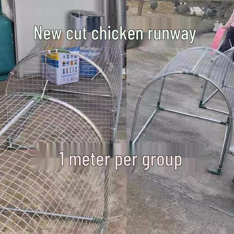 Iron Mesh Outdoor Chicken & Rabbit Tunnel Coop for Free-Range Farming