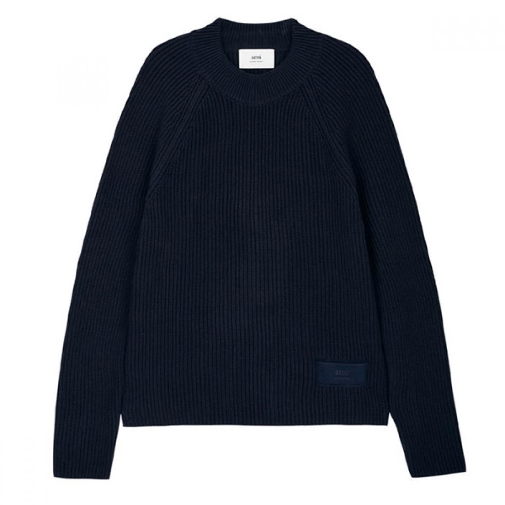 Ami Matyushi Logo Patch Unisex Knit 430 HKS024 KN0031 430 (XS)