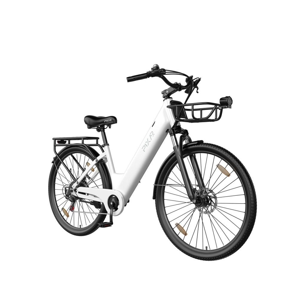 PIXAR C1 PRO Commuter Electric Bike, 36V 18Ah Battery, Shimano 7-Speed, Hydraulic Brakes