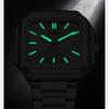 Luxury Square Fashion Man Wristwatch Waterproof Luminous Date Quartz Men's Watches Stainless Steel Men Watch Reloj
