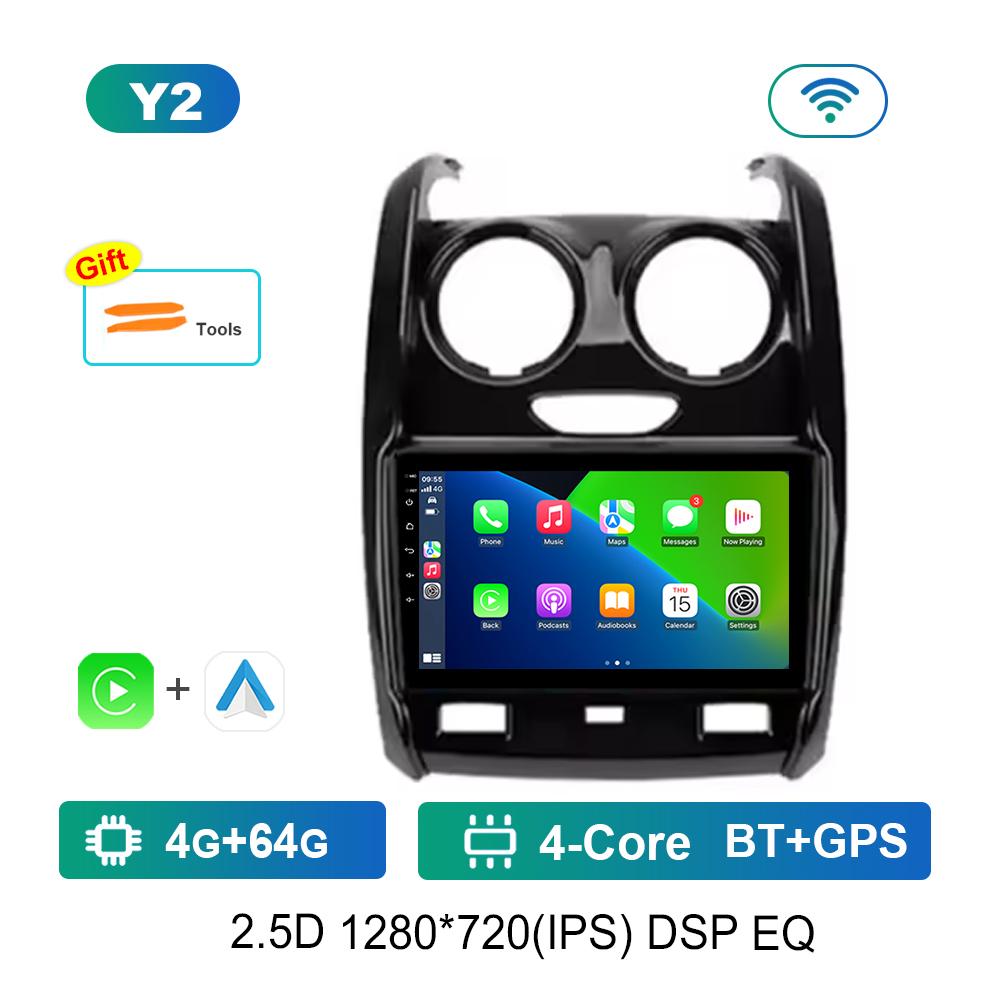 Bluetooth DSP Stereo Car Video Multimedia Player for Renault Duster 2015 - 2020 For LADA Largus 2021 WiFi Android System 4G GPS