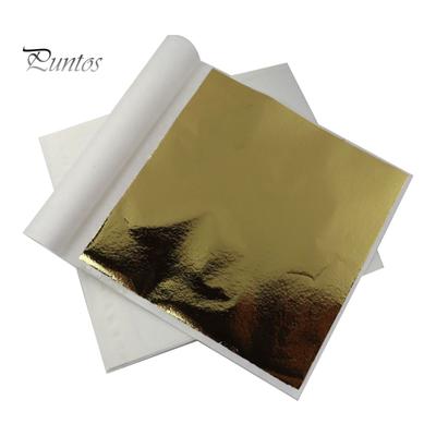 100 Sheets Imitation Gold Foil Metallic Foil Squares Sliver Alloy Foil for Gilding Art Nail Decoration DIY Resin Candle Plaster Craft