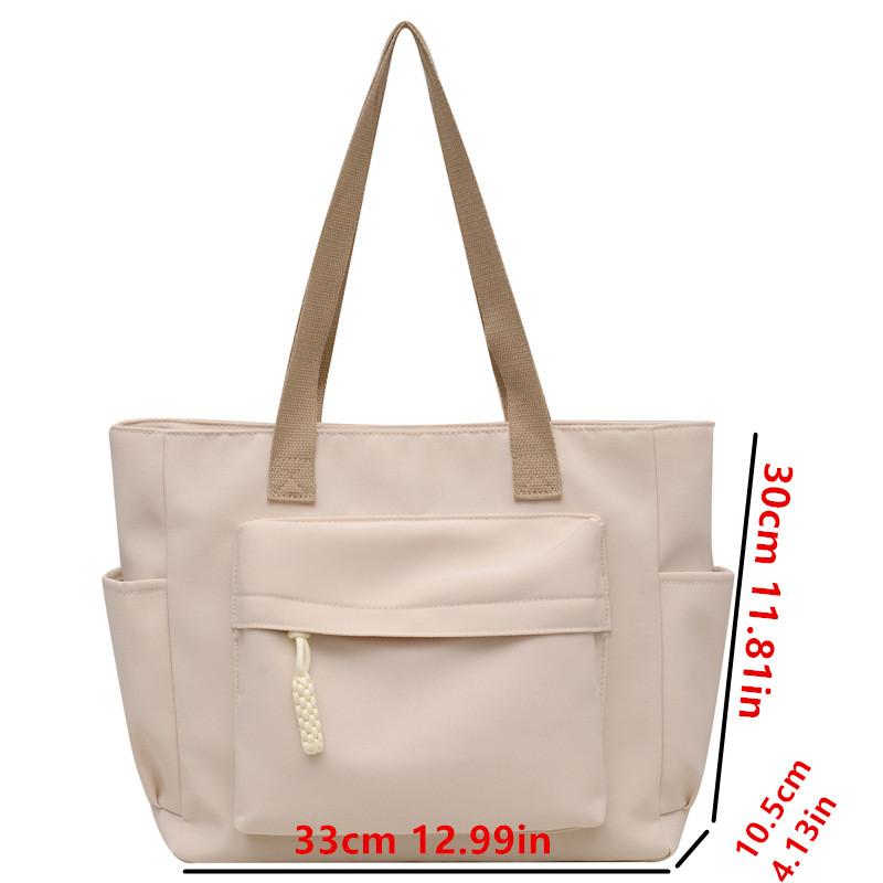 Multicolor Oxford Tote Bag, Minimalist & Functial with Multiple Pockets Handbag Shoulder Bags for Woman Daily Commute & Casual
