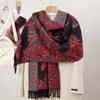 New Shawl Warm Winter Scarf Hijab Women Print Paisley Cashmere Pashmina Thick Wrap Head Neck Foulard Luxury  Blanket Echarpe