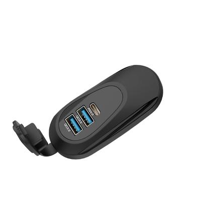Vehicle Type-C USB Outlet with Waterproof Caps 2/3 Port 12V-24V USB Type C Charging Socket Universal Charging Adapter