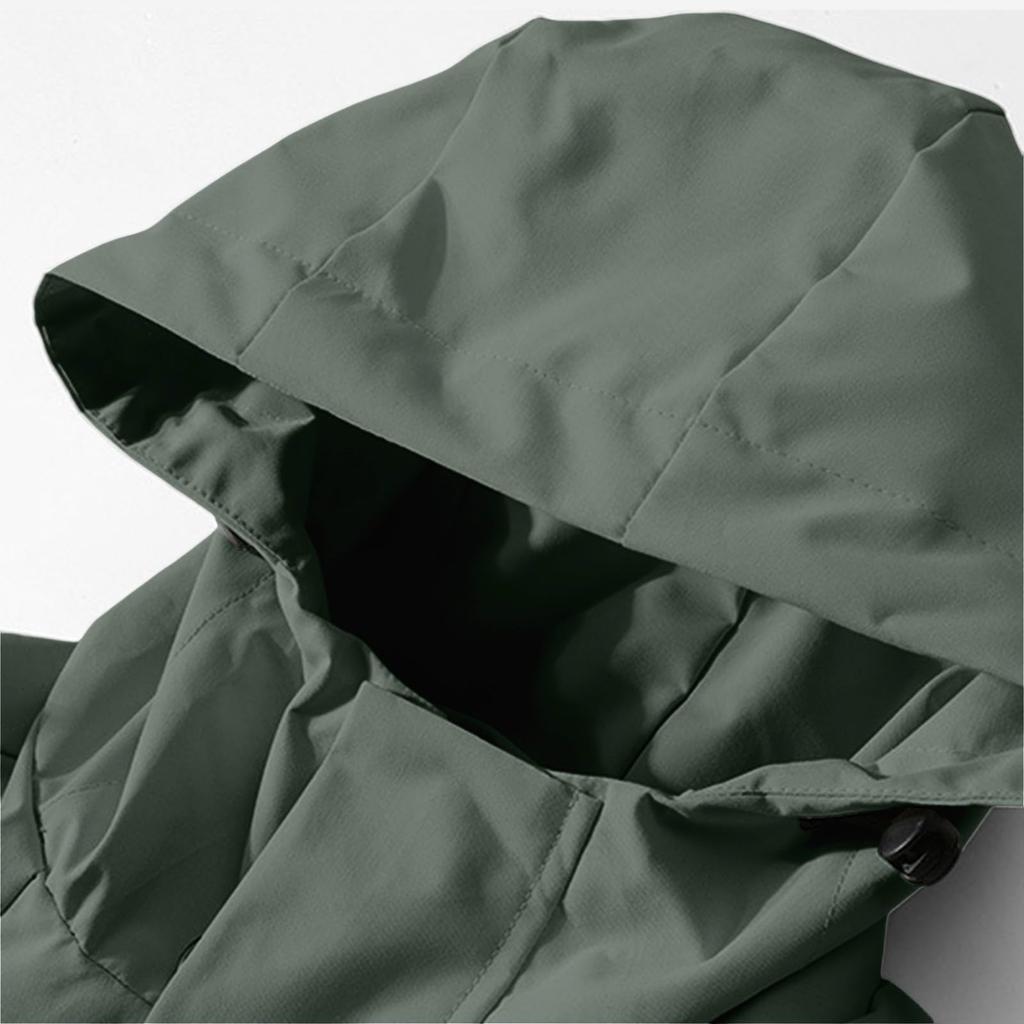 Women's Solid Color Long Sleeved Hooded Outdoor Suit Windproof And Waterproof Thin Jacket