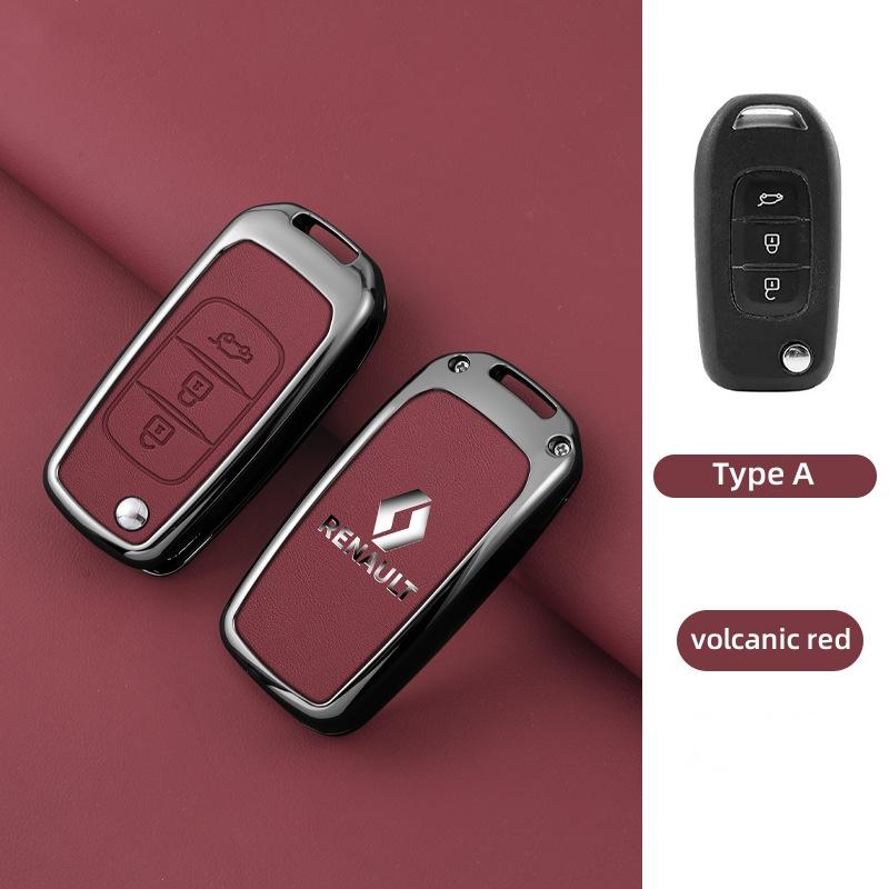 2026 Hot For Renault Interior Stickers Zinc Alloy Car Key Case Cover Shell For Renault Koleos Captur Kadjar Megane Clio Talisman