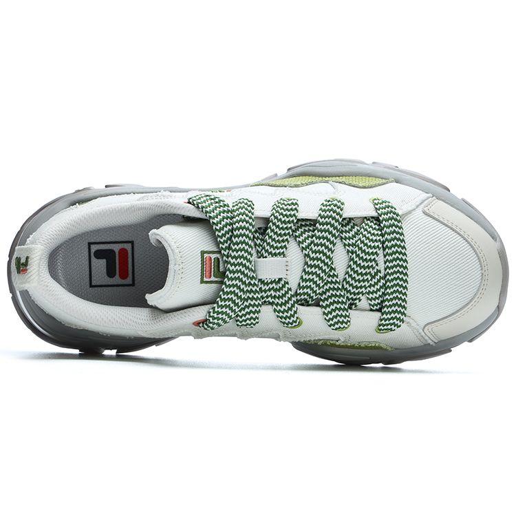 Fila Sofia Canvas Fishbone Shoes Simple Comfortable Low Top Sneakers Women Sneakers White Gray Green F12W321304FVE