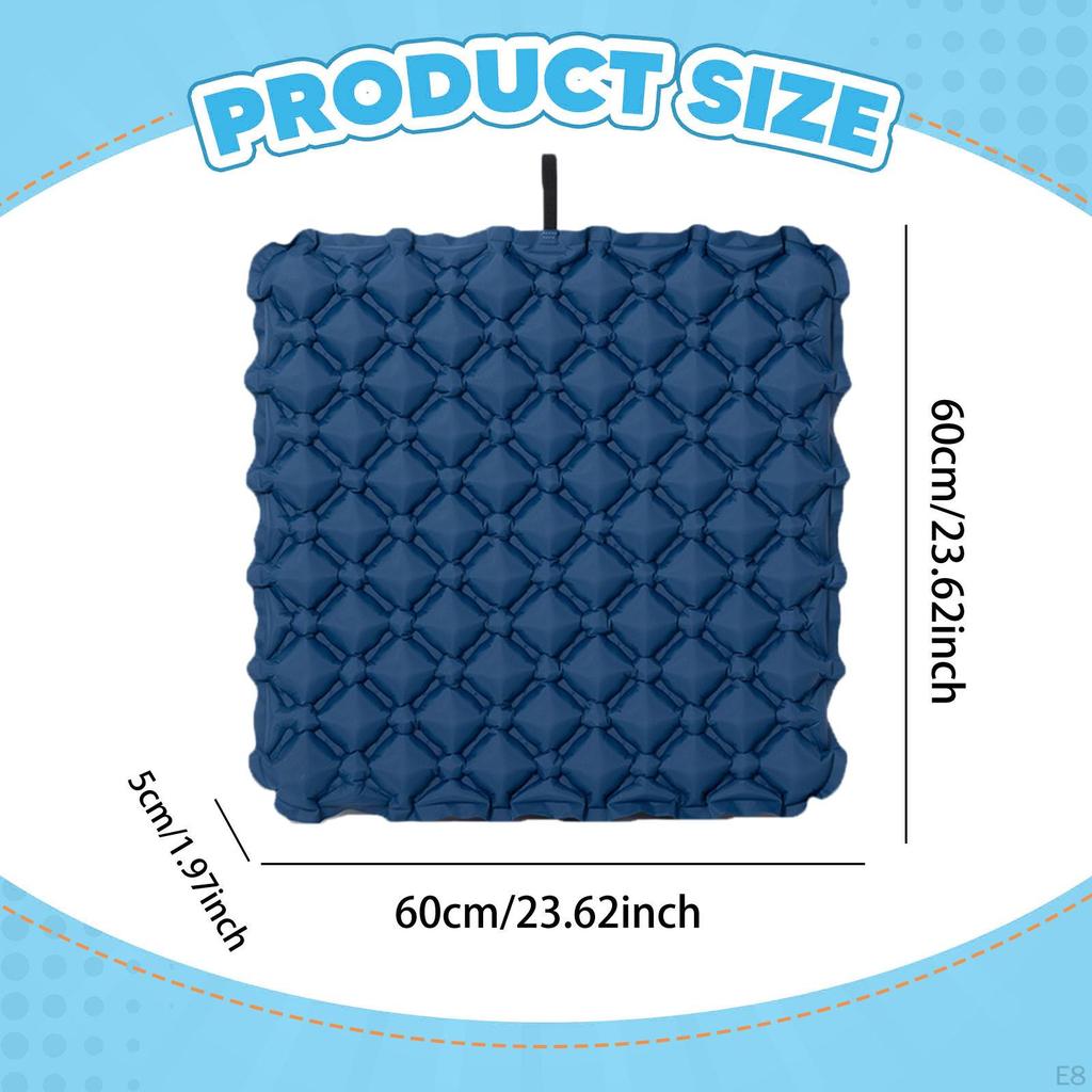 Inflatable Office Chair Cushion, Foldable with Storage Bag for Stadium, Camping, Hiking