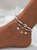 Summer Beach Style Starfish & Shell Beaded Bracelet Set For Women