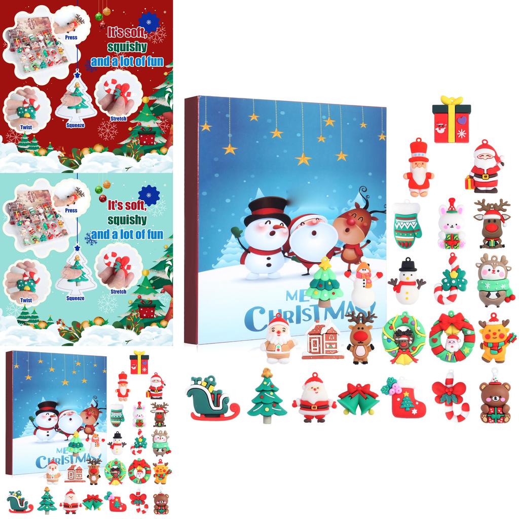 Santa Claus Christmas Advent Calendar Pvc 3d Iconic Figures For Holiday Party Decor And Gifts