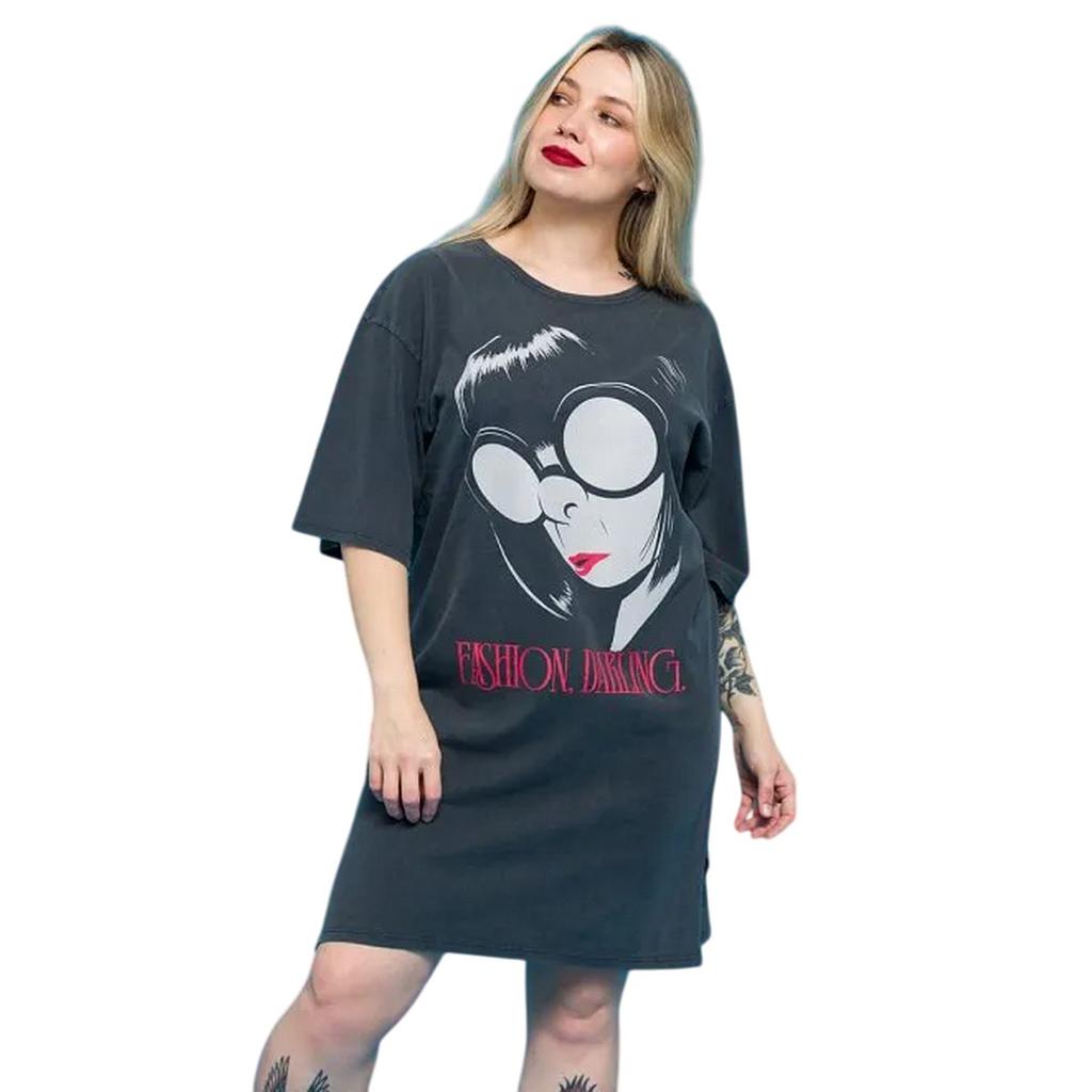 Incredibles Womens/Ladies Fashion Darling Edna Mode Washed T-Shirt Dress