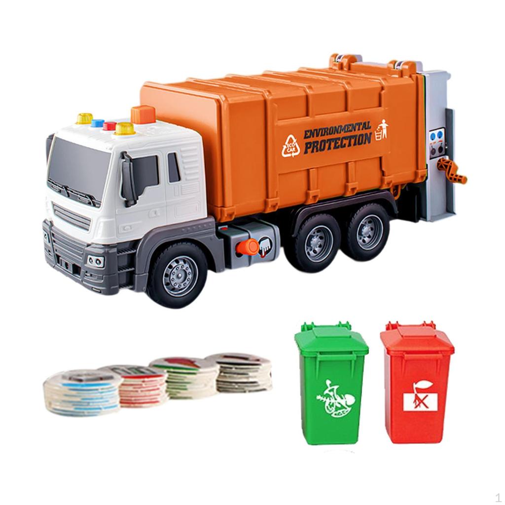 Trash Truck Toy with Light-Up Features for Kids Ages 4-7