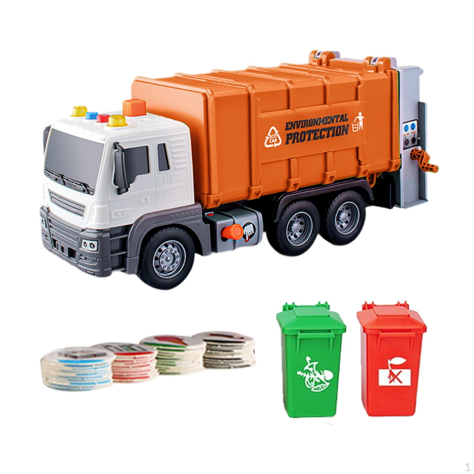 

Игрушечный мусоровоз со световыми эффектами для детей 4-7 лет оранжевый