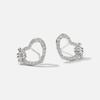 METROCITY JEWELRY Cuore Sterling Silver White Earrings A231SE0002WPA