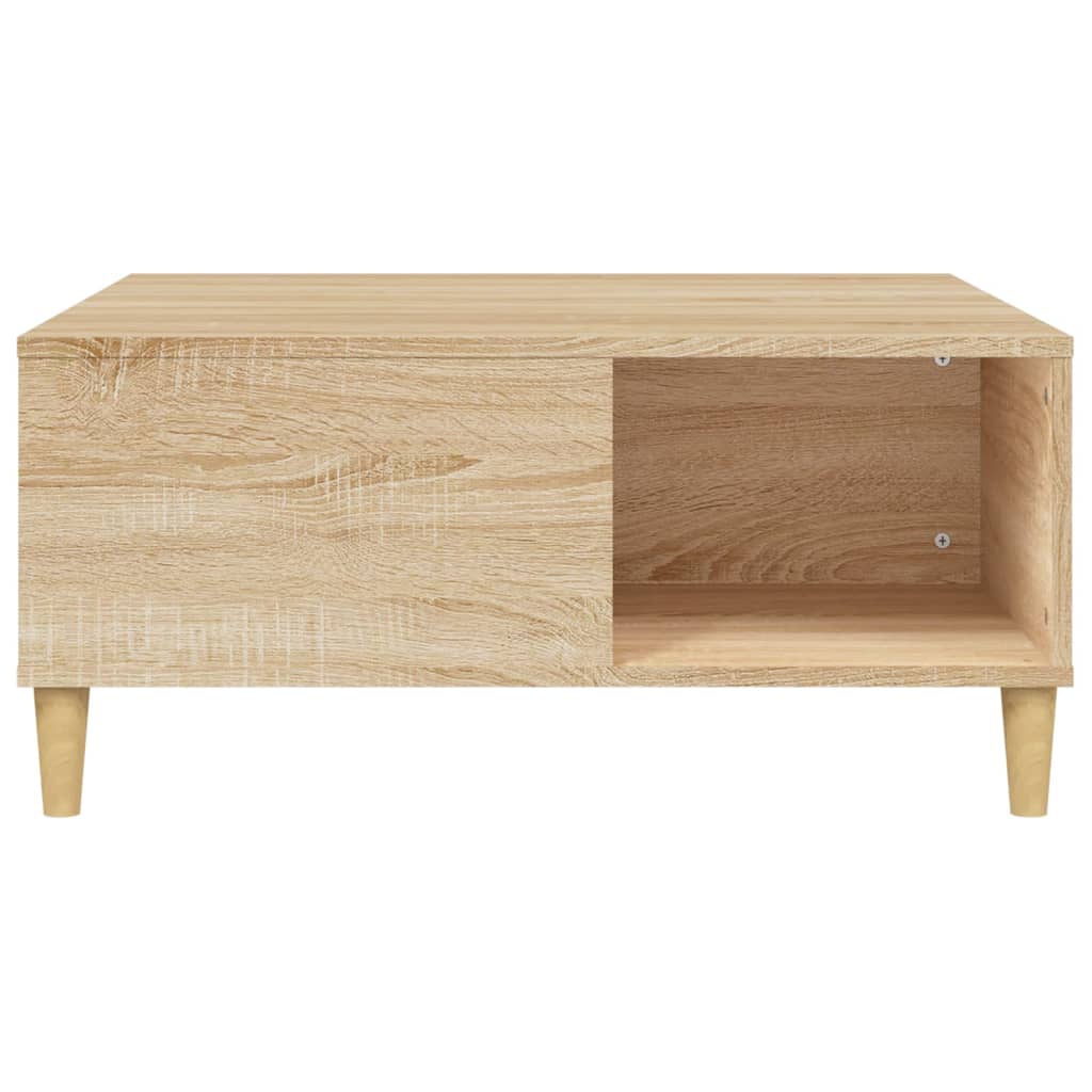  Coffee Table, Sonoma Oak 80x80x36.5 Cm Wood-based Material