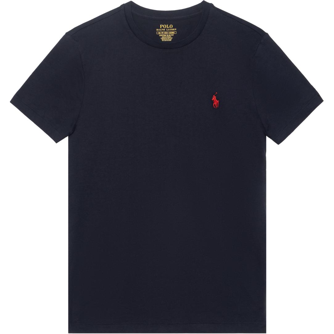 

Футболка с коротким рукавом с вышитым логотипом Polo Ralph Lauren, мужская, темно-синяя, 710680785-004 XL