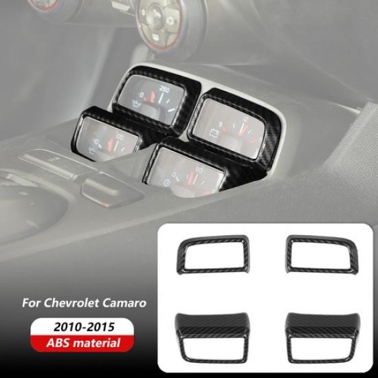 Carbon Fiber Gear Shift Front Dashboard Cover Trim Frame For Chevy Camaro 10-15